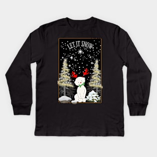 White Christmas Kids Long Sleeve T-Shirt